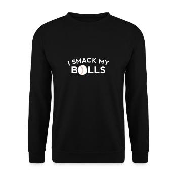 Je claque mes balles Chemise Cadeau de baseball - Sweat-shirt Unisexe - noir - Devant - Alina (178cm) & Michal (187cm)