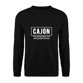 Cajon Definition Shirt Geschenk - Unisex Pullover - Schwarz - Vorne - Alina (178cm) & Michal (187cm)