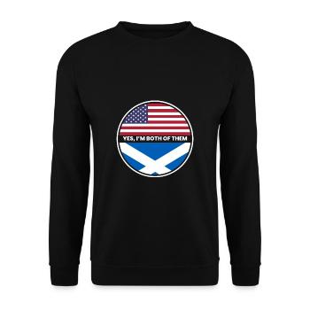 Yes, I'm Both Of Them Scotland USA - Unisex Sweatshirt - black - Front - Alina (178cm) & Michal (187cm)