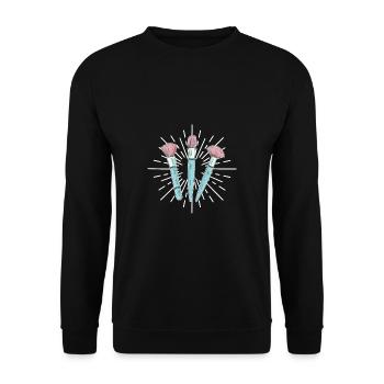 Makeup Artist Gift Shirt - Unisex Sweatshirt - black - Front - Alina (178cm) & Michal (187cm)