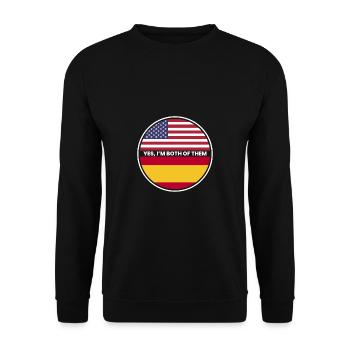 Yes, I ́m Both Of Them Spain USA - Unisex Sweatshirt - black - Front - Alina (178cm) & Michal (187cm)