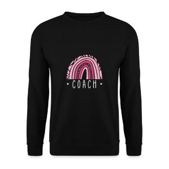 Coach Vintage Retro Shirt Gift Trainer - Unisex Sweatshirt - black - Front - Alina (178cm) & Michal (187cm)