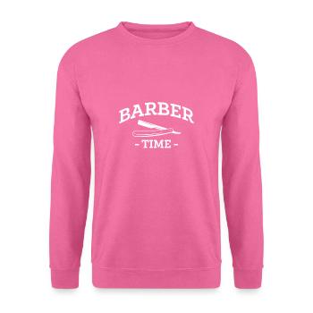 Barber Time Gift Barbier Coiffeur - Sweat-shirt Unisexe - rose - Devant