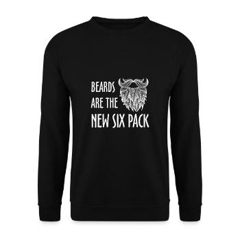 Beards Are The New Sixpack Shirt Gift Beard - Unisex Sweatshirt - black - Front - Alina (178cm) & Michal (187cm)