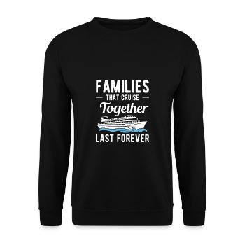 Les familles qui naviguent ensemble durent pour toujours - Sweat-shirt Unisexe - noir - Devant - Alina (178cm) & Michal (187cm)
