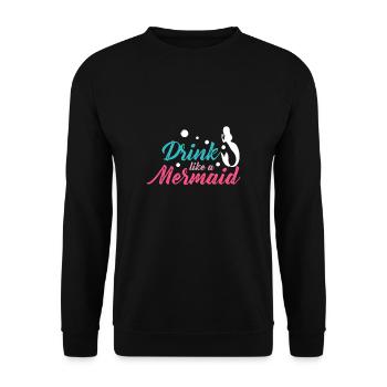 Buvez comme une sirène Chemise Cadeau Croisière - Sweat-shirt Unisexe - noir - Devant - Alina (178cm) & Michal (187cm)