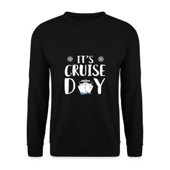C’est cruise day Cruise Shirt Gift - Sweat-shirt Unisexe - noir - Devant - Alina (178cm) & Michal (187cm)