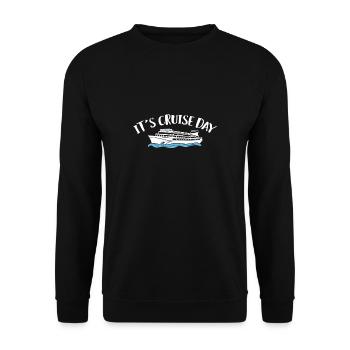C’est cruise day Cruise Shirt Gift - Sweat-shirt Unisexe - noir - Devant - Alina (178cm) & Michal (187cm)