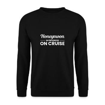 Honeymoon In Progress On Cruise Shirt - Unisex Pullover - Schwarz - Vorne - Alina (178cm) & Michal (187cm)