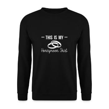 This Is My Honeymoon Shirt - Unisex Sweatshirt - black - Front - Alina (178cm) & Michal (187cm)