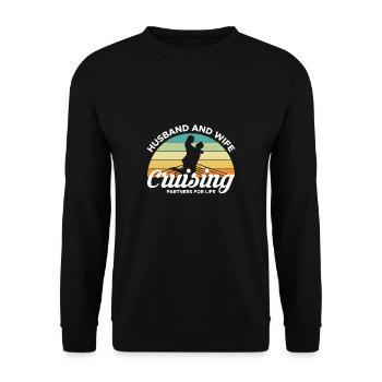 Partenaires de croisière mari et femme pour la vie - Sweat-shirt Unisexe - noir - Devant - Alina (178cm) & Michal (187cm)