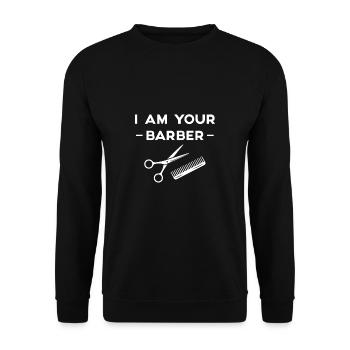 I Am Your Barber Shirt Gift - Unisex Sweatshirt - black - Front - Alina (178cm) & Michal (187cm)
