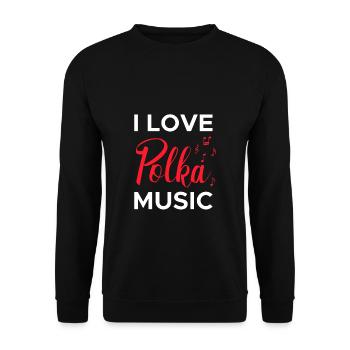 J’aime Polka Music Shirt Cadeau - Sweat-shirt Unisexe - noir - Devant - Alina (178cm) & Michal (187cm)