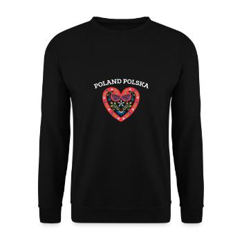 Poland Polska Gift Poland - Unisex Sweatshirt - black - Front - Alina (178cm) & Michal (187cm)