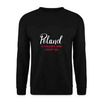 La Pologne appelle et je dois aller chemise - Sweat-shirt Unisexe - noir - Devant - Alina (178cm) & Michal (187cm)