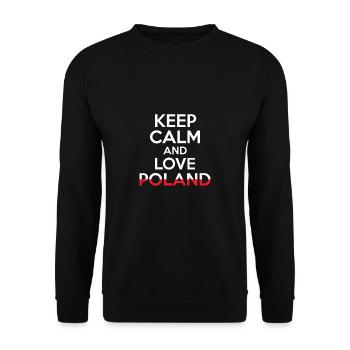 Keep Calm And Love Poland Shirt Gift - Unisex Sweatshirt - black - Front - Alina (178cm) & Michal (187cm)