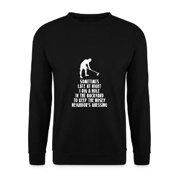 Drôle de jardinier disant cadeau de chemise - Sweat-shirt Unisexe - noir - Devant - Alina (178cm) & Michal (187cm)