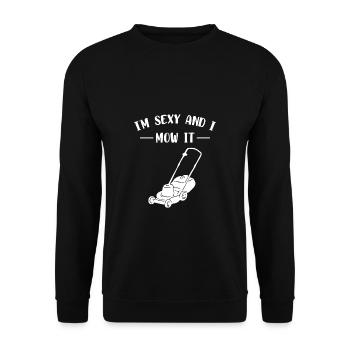 Dans Sexy Et Je Le Tonde Chemise Cadeau Jardinier - Sweat-shirt Unisexe - noir - Devant - Alina (178cm) & Michal (187cm)
