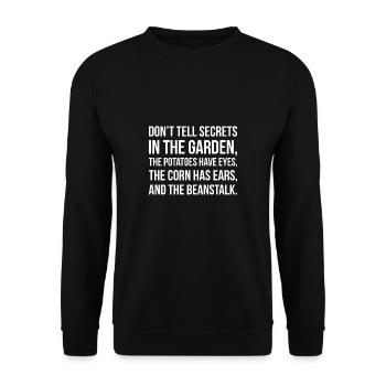 Drôle de jardinier disant cadeau de chemise - Sweat-shirt Unisexe - noir - Devant - Alina (178cm) & Michal (187cm)
