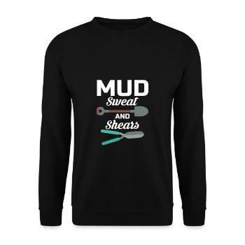 Mud Sweat And Shears Gardener Shirt Gift - Unisex Sweatshirt - black - Front - Alina (178cm) & Michal (187cm)