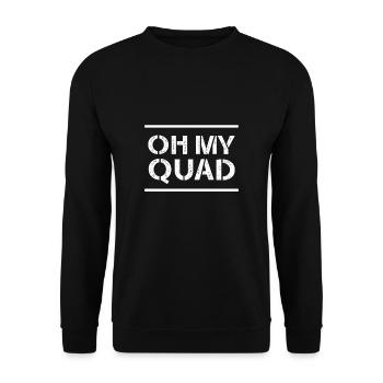 Oh My Quad Shirt Cadeau Quad Rider - Sweat-shirt Unisexe - noir - Devant - Alina (178cm) & Michal (187cm)