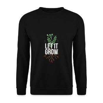 Let It Grow Shirt Gift Gardener - Unisex Sweatshirt - black - Front - Alina (178cm) & Michal (187cm)