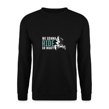 Nous allons rouler ou quoi? Quad Driver Shirt Cadeau - Sweat-shirt Unisexe - noir - Devant - Alina (178cm) & Michal (187cm)