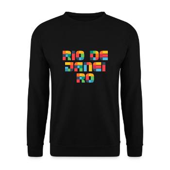 Rio De Janeiro Brazil CMYK Pop Art Style - Unisex Sweatshirt - black - Front - Alina (178cm) & Michal (187cm)