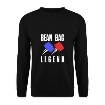 Bean Bag Legend Shirt Cadeau Cornhole - Sweat-shirt Unisexe - noir - Devant - Alina (178cm) & Michal (187cm)