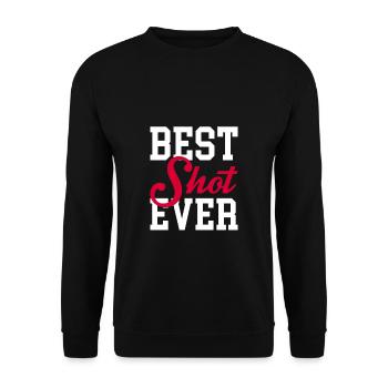 Best Shot Ever Cornhole Shirt Gift - Unisex Sweatshirt - black - Front - Alina (178cm) & Michal (187cm)