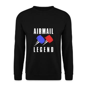 Airmail Legend Cornhole Shirt Gift - Unisex Sweatshirt - black - Front - Alina (178cm) & Michal (187cm)
