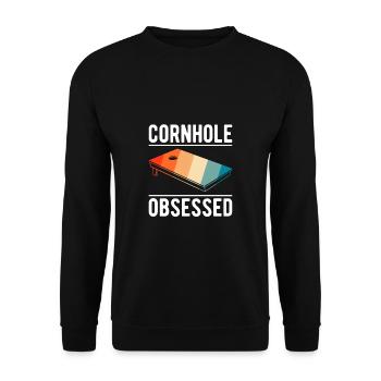 Chemise cadeau obsédée par le trou de maïs - Sweat-shirt Unisexe - noir - Devant - Alina (178cm) & Michal (187cm)