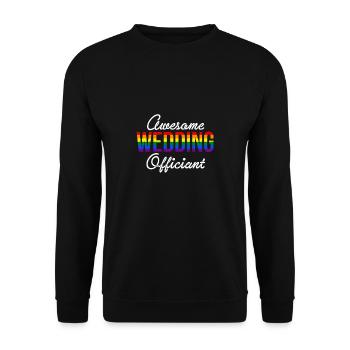 Super cadeau de chemise LGBT officiant de mariage - Sweat-shirt Unisexe - noir - Devant - Alina (178cm) & Michal (187cm)