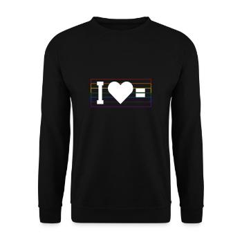 I Love LGBT Officiant Gift - Unisex Sweatshirt - black - Front - Alina (178cm) & Michal (187cm)