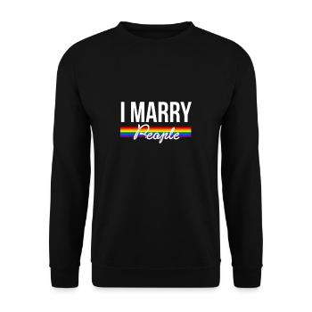 Je marie des gens LGBT Shirt Cadeau - Sweat-shirt Unisexe - noir - Devant - Alina (178cm) & Michal (187cm)