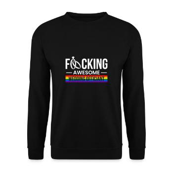 Fucking Awesome Wedding Officiant LGBT - Unisex Sweatshirt - black - Front - Alina (178cm) & Michal (187cm)
