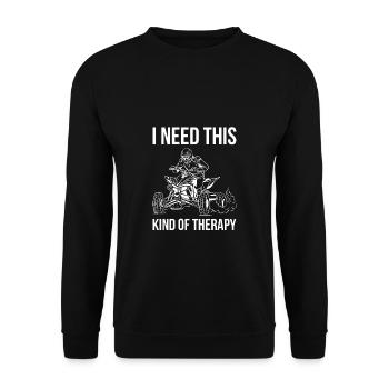 J’ai besoin de cette chemise de conducteur de quad enfant de thérapie - Sweat-shirt Unisexe - noir - Devant - Alina (178cm) & Michal (187cm)