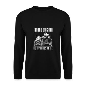 Père et partenaires de DAughter Racing pour la vie - Sweat-shirt Unisexe - noir - Devant - Alina (178cm) & Michal (187cm)
