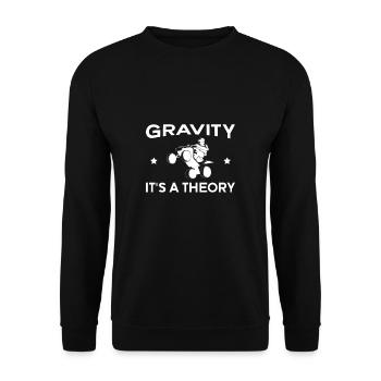Gravity It ́s A Theory Shirt Cadeau - Sweat-shirt Unisexe - noir - Devant - Alina (178cm) & Michal (187cm)