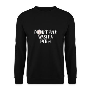 Ne gaspillez jamais un joueur de baseball de terrain - Sweat-shirt Unisexe - noir - Devant - Alina (178cm) & Michal (187cm)