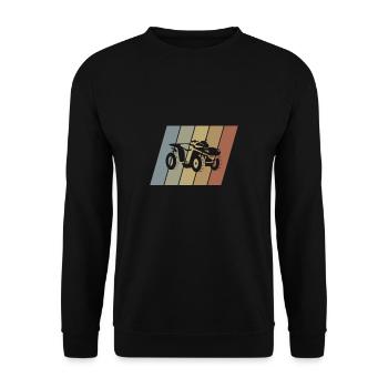 Vintage Retro Quad Rider - Sweat-shirt Unisexe - noir - Devant - Alina (178cm) & Michal (187cm)