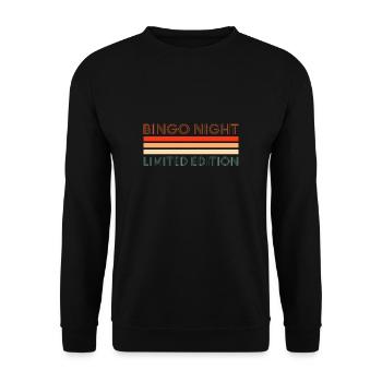 Bingo Night Limited Edition Shirt Gift - Unisex Sweatshirt - black - Front - Alina (178cm) & Michal (187cm)