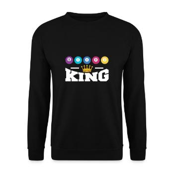 Bingo King Shirt Geschenk - Unisex Pullover - Schwarz - Vorne - Alina (178cm) & Michal (187cm)