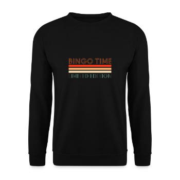 Bingo Time Limited Edition Shirt Geschenk - Unisex Pullover - Schwarz - Vorne - Alina (178cm) & Michal (187cm)