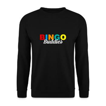 Bingo Buddies Shirt Geschenk - Unisex Pullover - Schwarz - Vorne - Alina (178cm) & Michal (187cm)