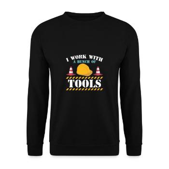 Je travaille avec un paquet d’outils shirt cadeau - Sweat-shirt Unisexe - noir - Devant - Alina (178cm) & Michal (187cm)