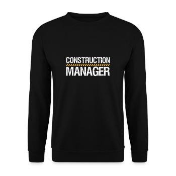 Construction Manager Shirt Geschenk - Unisex Pullover - Schwarz - Vorne - Alina (178cm) & Michal (187cm)