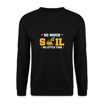 Tellement.. Si peu de temps Cadeau Excavatrice Driver - Sweat-shirt Unisexe - noir - Devant - Alina (178cm) & Michal (187cm)