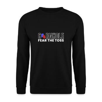Cornhole Fear The Toss Shirt Gift - Unisex Sweatshirt - black - Front - Alina (178cm) & Michal (187cm)