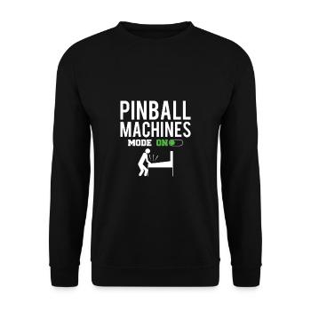 Pinball Machines Mode On Shirt Pinball Machine - Unisex Sweatshirt - black - Front - Alina (178cm) & Michal (187cm)